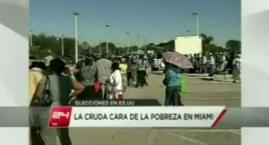 Video: Pobreza y colas por comida de caridad en Miami (la cara oculta del capitalismo)