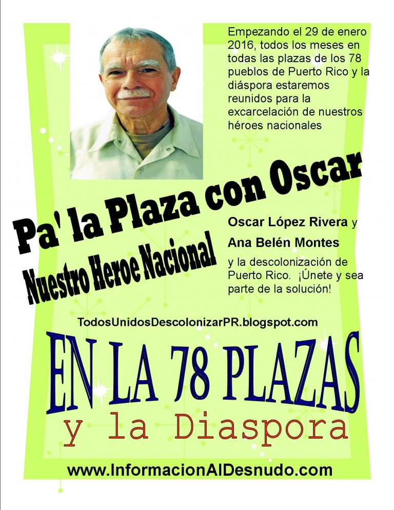 Campaña Nacional Pa’ la Plaza con Oscar / National Campaign to Town with Oscar