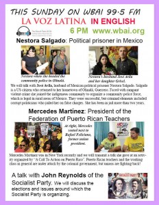 La Voz Latina in English, Sunday on WBAI 99.5 fm NYC, @ 6:00 pm