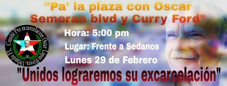 Pa` la Plaza con Oscar Nuestro Héroe Nacional…hasta su llegada. Sera en Semoran Blvd y Curry Ford Road.