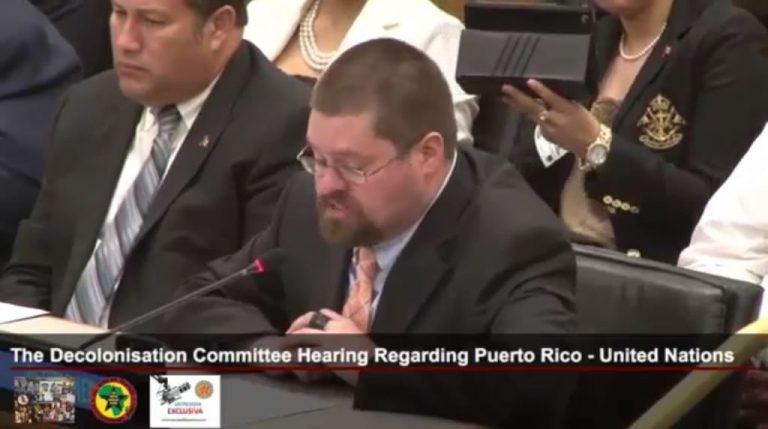 Benjamin Ramos Rosado ante Comité de Descolonización de Puerto Rico en la ONU