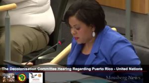 Darlleen García ante el Comité de Descolonización de Puerto Rico ONU