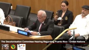 Javier Echevarría Vargas ante el Comité de Descolonización de Puerto Rico ONU