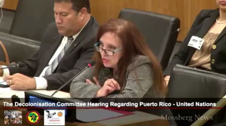 Martha Quiñones Domínguez ante el Comité de Descolonización de Puerto Rico ONU