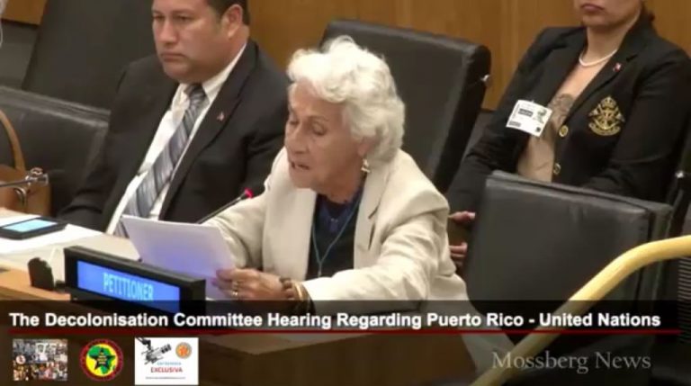 Myrna Pagán ante el Comité de Descolonización de Puerto Rico ONU