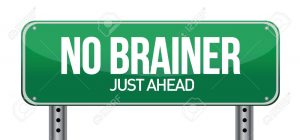 17032292-no-brainer-just-ahead-green-road-sign-illustration-design-stock-vector
