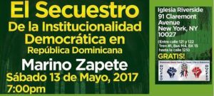 Conferencia: El Secuestro de la Institucionalidad Democrática en República Dominicana