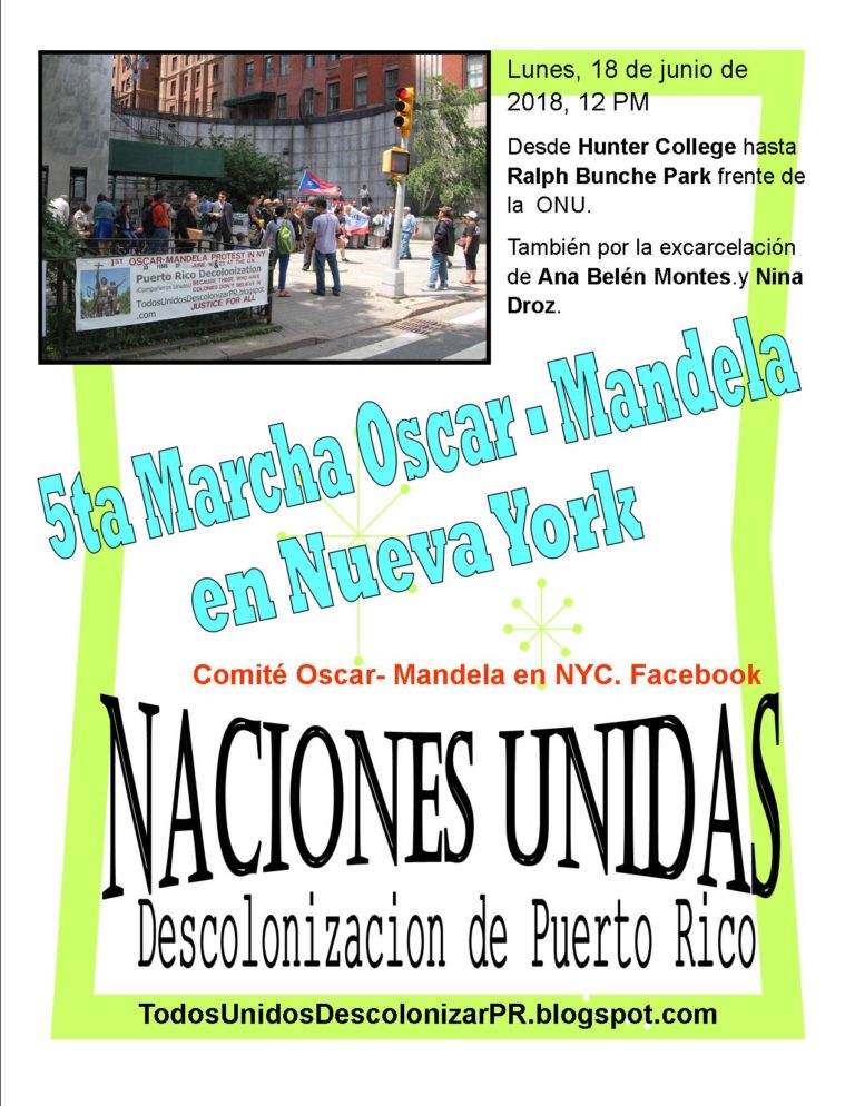 5ta (th) Marcha (March) Oscar – Mandela NYC