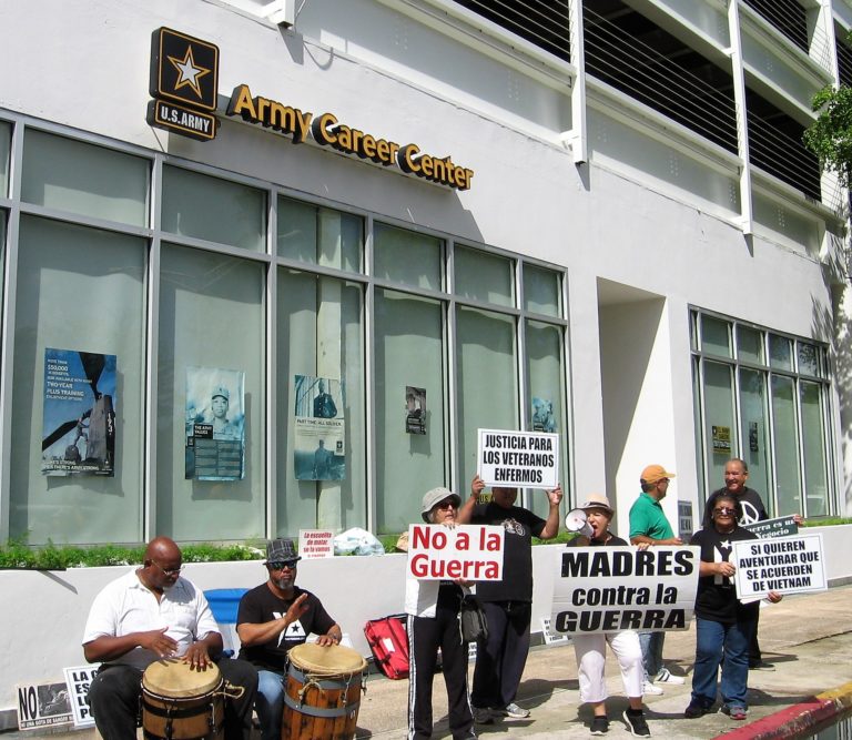 Protesta Reclutamiento Militar en PR