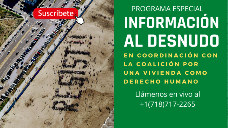 Programa especial en coordinación con la Coalición por una Vivienda Como Derecho Humano