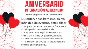 Programa aniversario de Información al Desnudo 3ra parte (Julio 11, 2020)