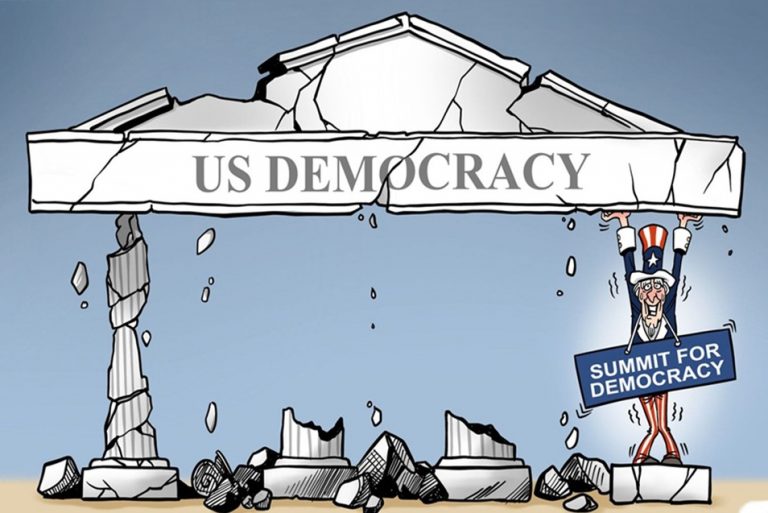 US never defends democracy