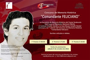 I Concurso de Memoria Histórica Comandante Feliciano 2022 llevó a cabo premiación en El Salvador