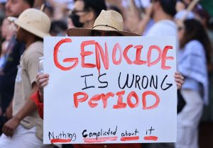 “Genocide is good, opposing it is bad”