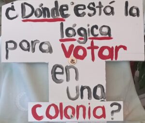 ¿Dónde está la lógica para votar en una colonia?