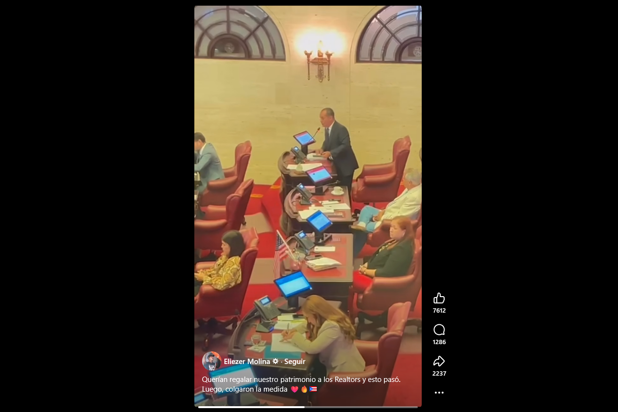 Querían regalar nuestro patrimonio a los Realtors y esto pasó. Luego, colgaron la medida ❤️🔥🇵🇷