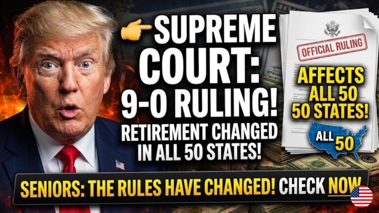 Supreme Court 9–0 Ruling Just Changed Retirement Rules Across All 50 States (Explained)…