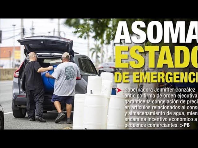 Gobernadora lleva a Puerto Rico a un Estado de emergencia sin agua, luz, ni economía!..