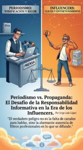 Periodismo vs. propaganda: El desafío de la responsabilidad Informativa en la era de los Influencers